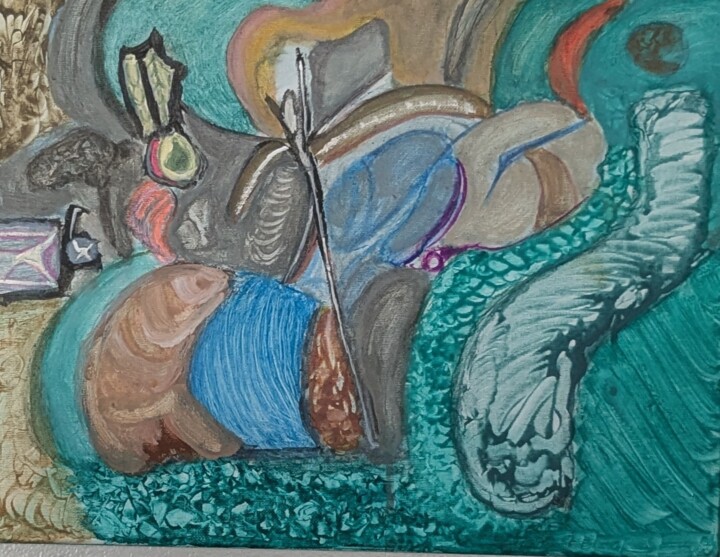 Peinture intitulée "SELVATICO" par Juan Luis Gandulfo, Œuvre d'art originale, Acrylique Monté sur Châssis en bois