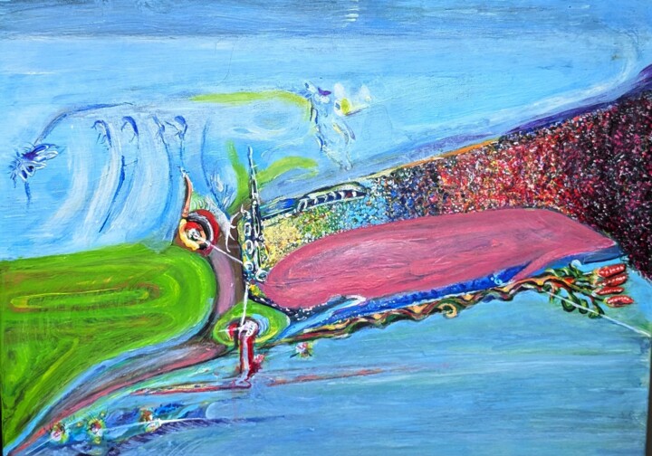 Peinture intitulée "MIRADA DESDE EL AIRE" par Juan Luis Gandulfo, Œuvre d'art originale, Acrylique Monté sur Châssis en bois