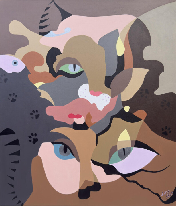 Animal Series - Cat 绘画, 27.6x23.6 in
