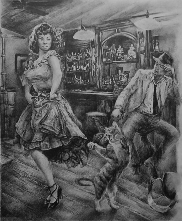 图画 标题为“A funny story in th…” 由Dmitry Selivanov, 原创艺术品, 铅笔