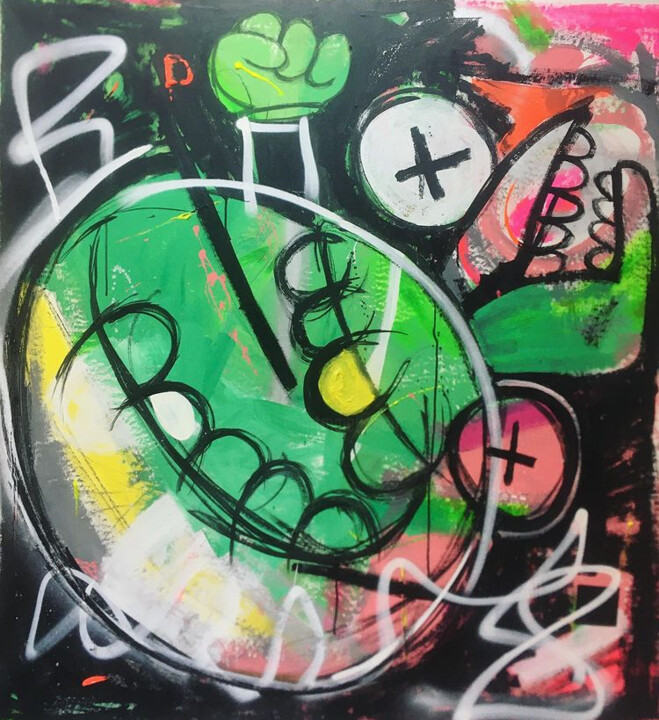 Splat-Pow 绘画, 49.2x45.3 in