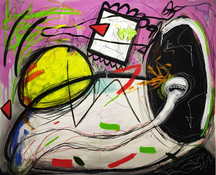 Voosh-flushing 绘画, 53.2x65 in