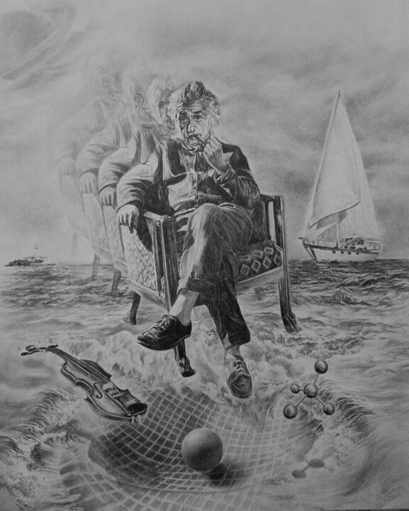 Albert Einstein 图画, 17.3x13.8 in