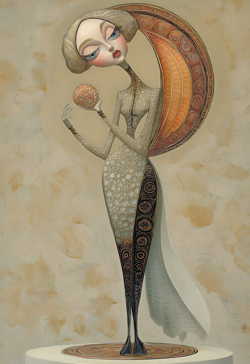 Digital Arts titled "Portrait of a girl…" by Alla Pixel, Original Artwork, AI generated image