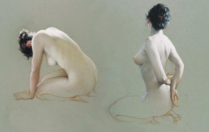 Nudi Dessin, 13,4x18,9 in