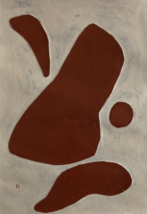 Abstract art of terracotta man 绘画, 15.7x10.9 in