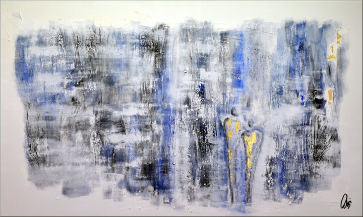 Guardian Angels 绘画, 35.4x59.1 in