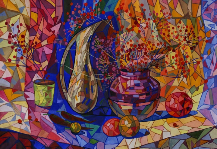Still life with blue Pittura, 23,6x31,5 in
