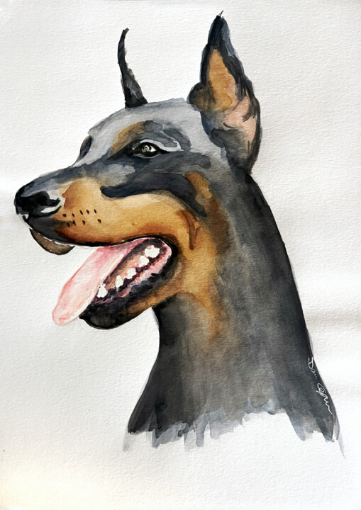 doberman Tablo, 11,7x8,3 in