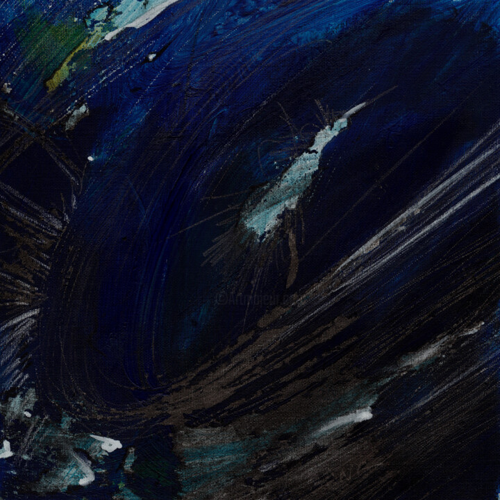#247, huile sur toile, 08-2024, de loin 绘画, 9.8x9.8 in