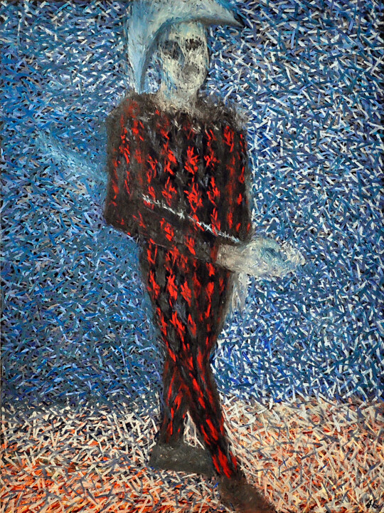Harlequin-1 绘画, 48x36 in