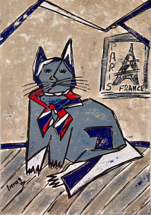 "Франция или кот в п…" başlıklı Tablo Imar tarafından, Orijinal sanat, Akrilik