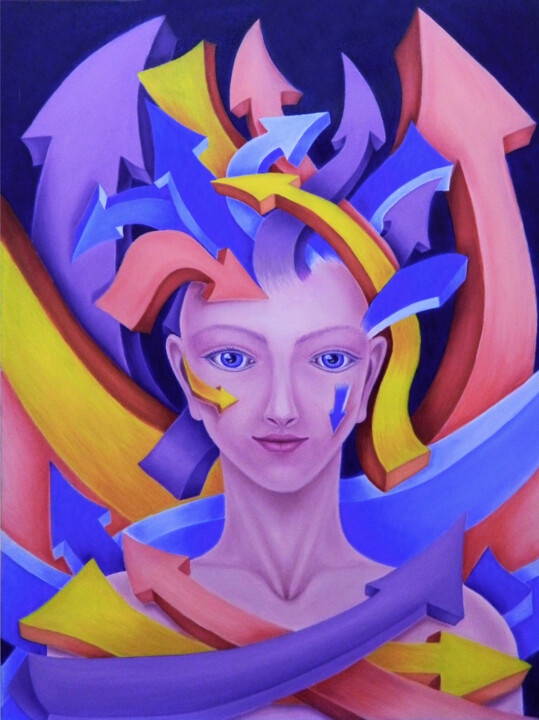 Vector of thoughts 绘画, 27.6x19.7 in
