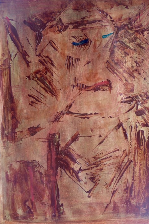 Visage Paysage 4 绘画, 19.7x14.2 in