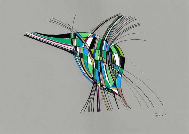 Genre d'insecte 绘画, 11.7x16.5 in