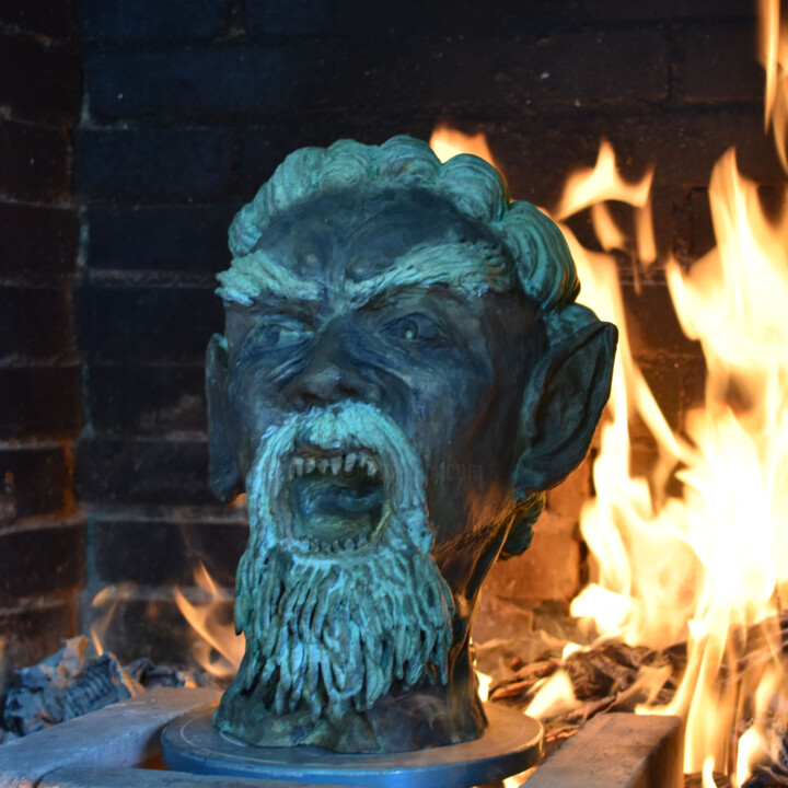 Sculpture titled "Ira" by Rommel Cristina, Original Artwork, Bronze
