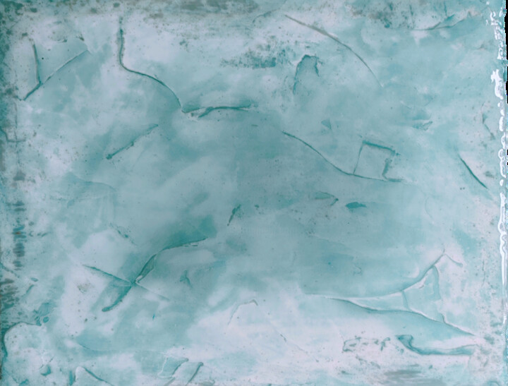 Painting titled "Frozen Splendor" by Loremar, Original Artwork, Plaster Mounted on Wood Stretcher frame