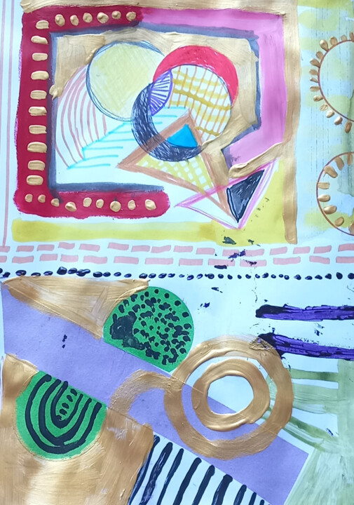 Gold series 30 Collages, 10.8x8.1 in
