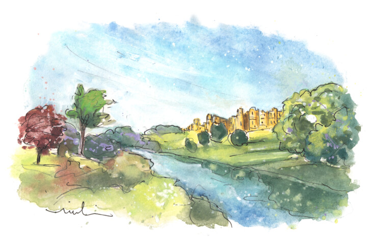 Alnwick Castle 01 绘画, 5.1x8.3 in