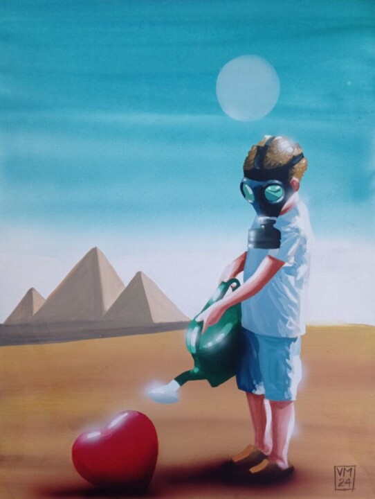 Feeding Love 绘画, 31.5x23.6 in