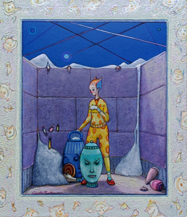 I RETAINED THE PAIN AS ANCHOVIES, IN SALT 绘画, 18.5x15.9 in