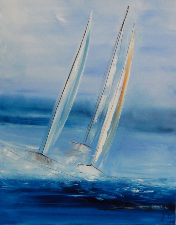 Régate Olympique 绘画, 31.9x25.6 in