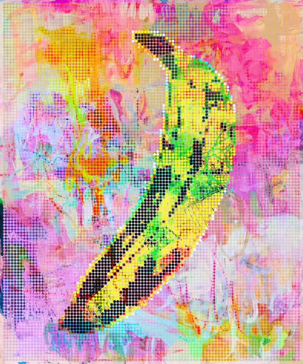 B4N4N4 4B57R4C7 Digital Arts, 31.5x35.4 in