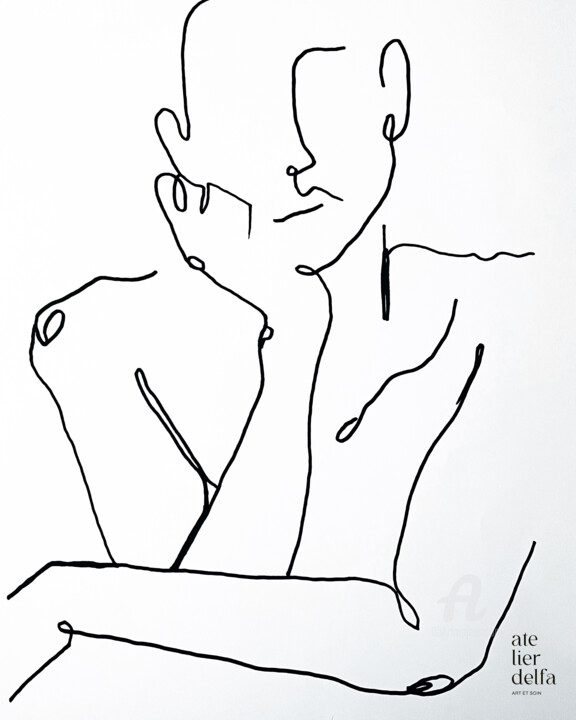 Le penseur 图画, 25.6x19.7 in