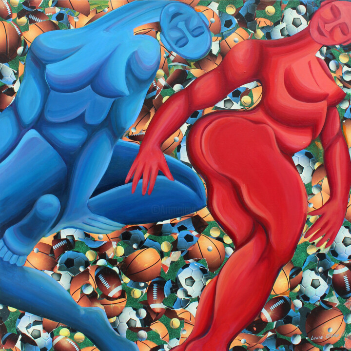 Les siamoises - 4506 Tablo, 30x30 in