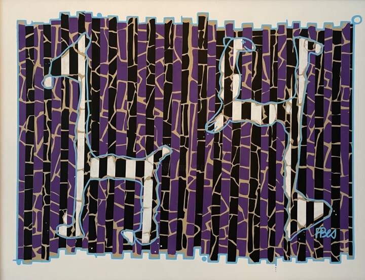 2lama tchad2023 绘画, 19.7x25.6 in