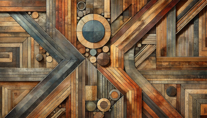 数字艺术 标题为“Dynamic Geometry: A…” 由Alberto Capitani, 原创艺术品, AI生成的图像