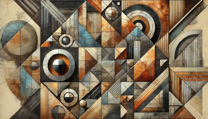 Digital Arts titled "Geometric Abstracti…" by Alberto Capitani, Original Artwork, AI generated image