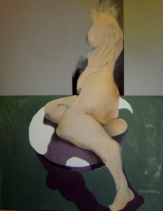 FEMME AU TAPIS VERT / WOMEN ON GREEN RUG Pittura, 39,4x31,5 in