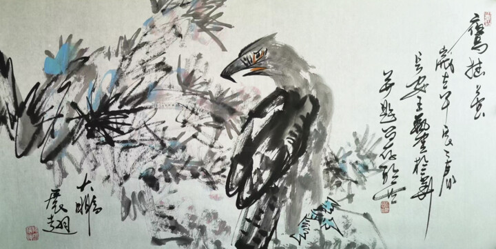 绘画,  27.2x54.3 in 