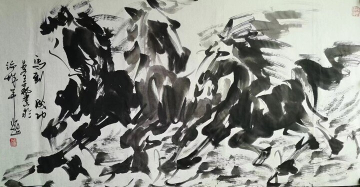 미술작품,  38.2x70.9 in 