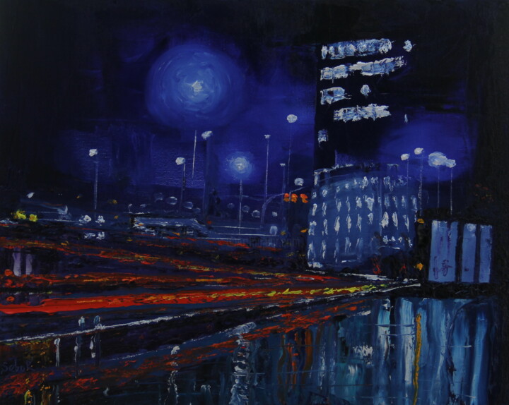 City Light Painting, 16.1x20.1 in