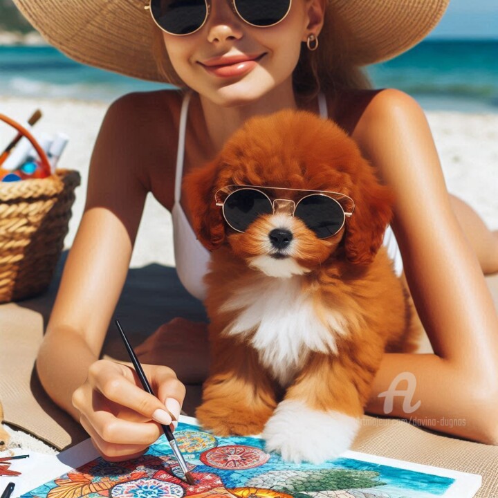 Joy on the beach Digitale Kunst