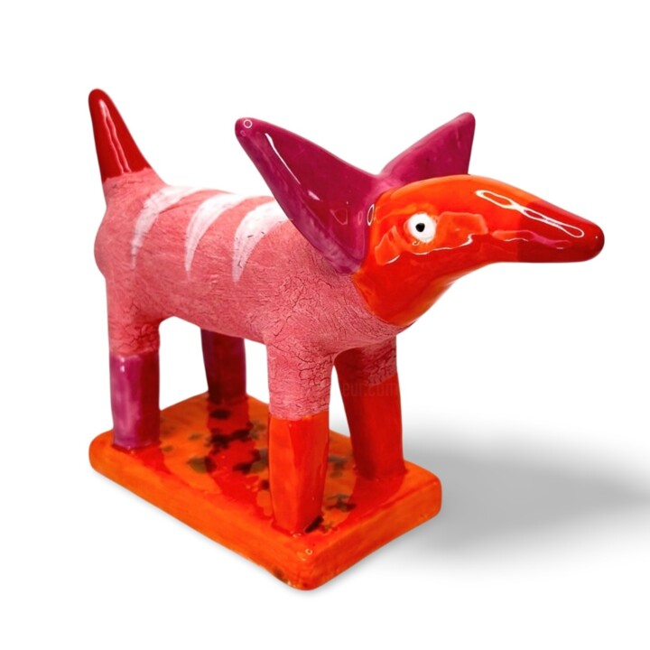 Tangerine Dingo 雕塑, 6.3x9.1 in