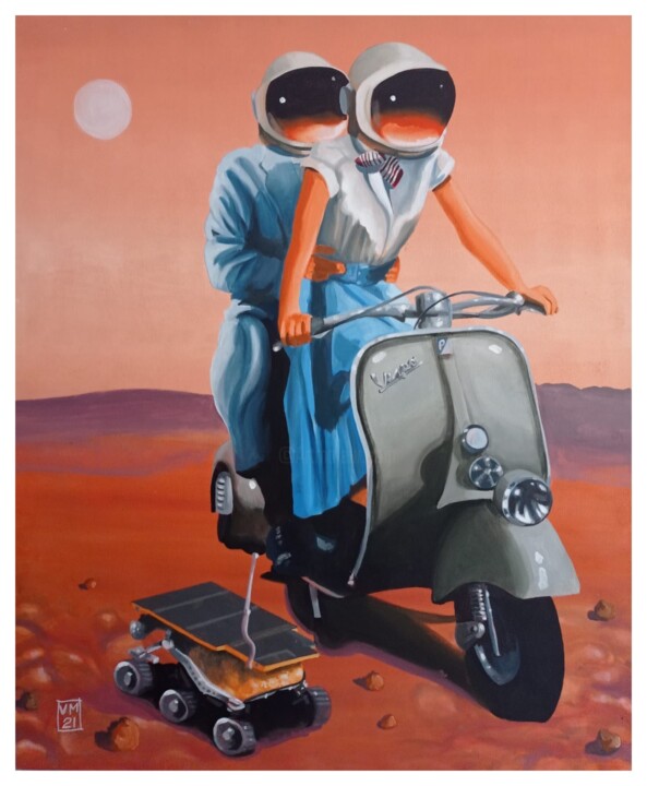 Vacanze Marziane 绘画, 39.4x31.5 in
