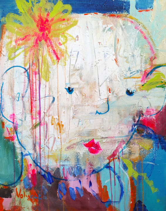 My Inner Child Abstract Painting On Canvas 绘画, 36.2x28.7 in