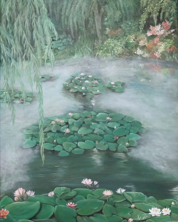 绘画 标题为“Monet Gardens” 由Neringa Petrošiute, 原创艺术品, 丙烯