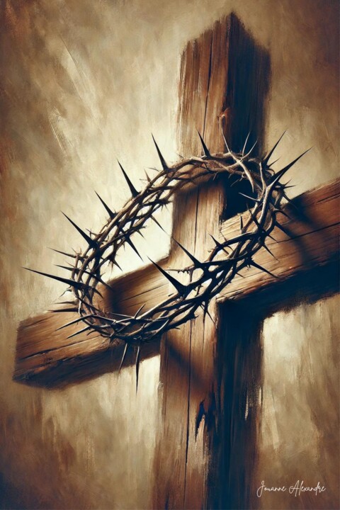La Croix et la Couronne : Symbole du Sacrifice 数字艺术