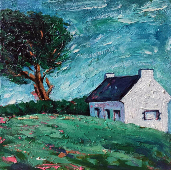 Paysage breton (publication livre) Pittura, 7,9x7,9 in