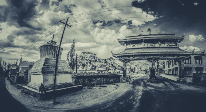 Le monastère de Thiksey NB Fotoğraf