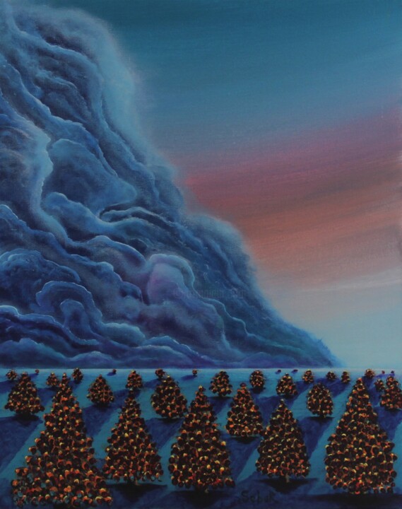 Fruit Trees 绘画, 20.1x16.1 in