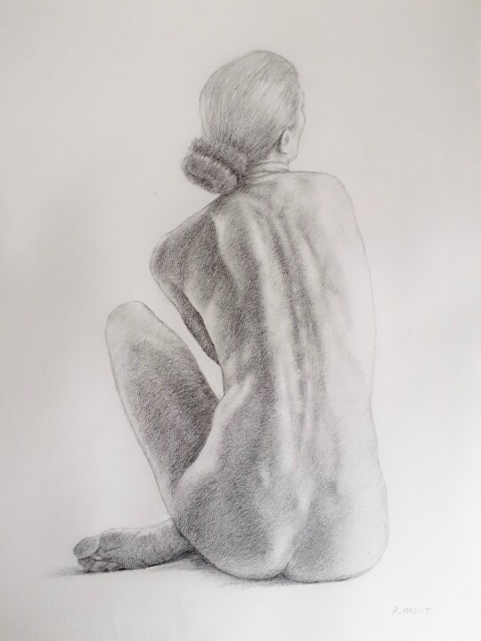 Etude de dos 图画, 20.5x15.8 in