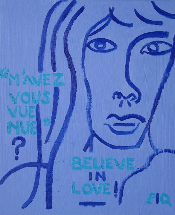 M'avez vous vue nue ? 绘画, 21.7x18.1 in