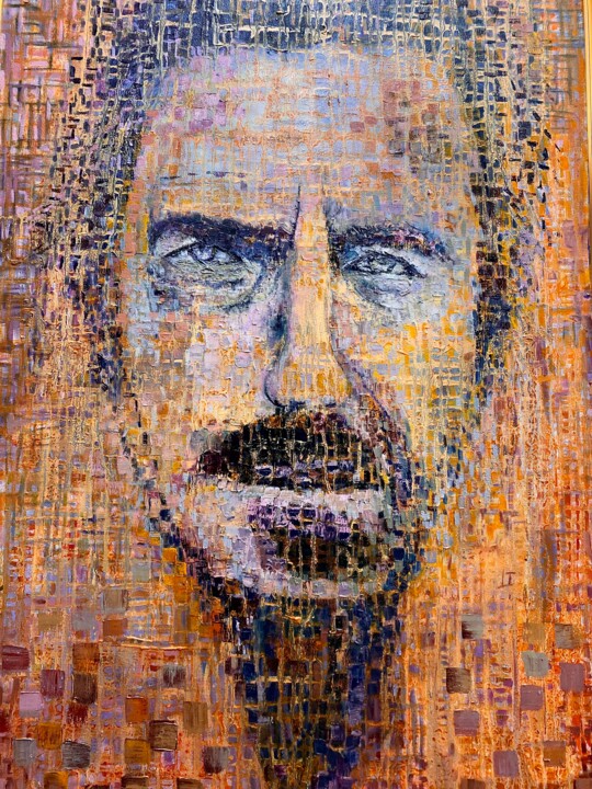 "Cosmo Man" Alan Watts 绘画, 24x36 in