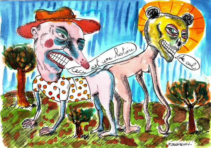 Les histoires de Luc Drawing, 8.3x11.7 in