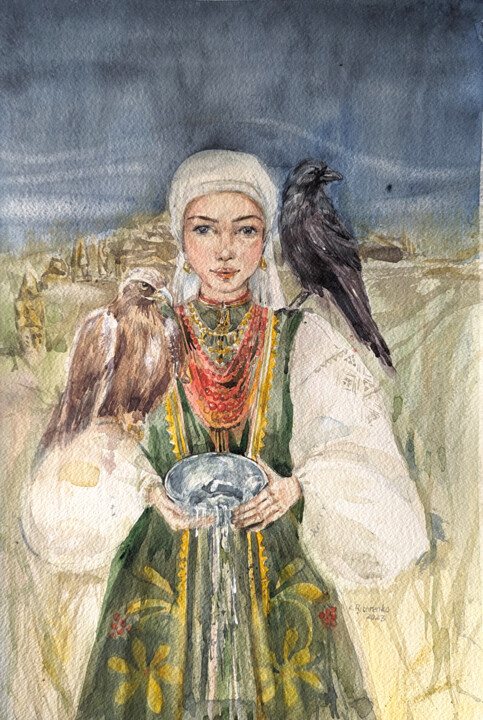 Spirits of the steppe 绘画, 15x21 in